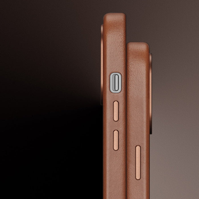 Dux Ducis Naples case iPhone 14 Pro Max magnetic leather MagSafe cover brown - Cell phone cases and covers<<<HurtelXML