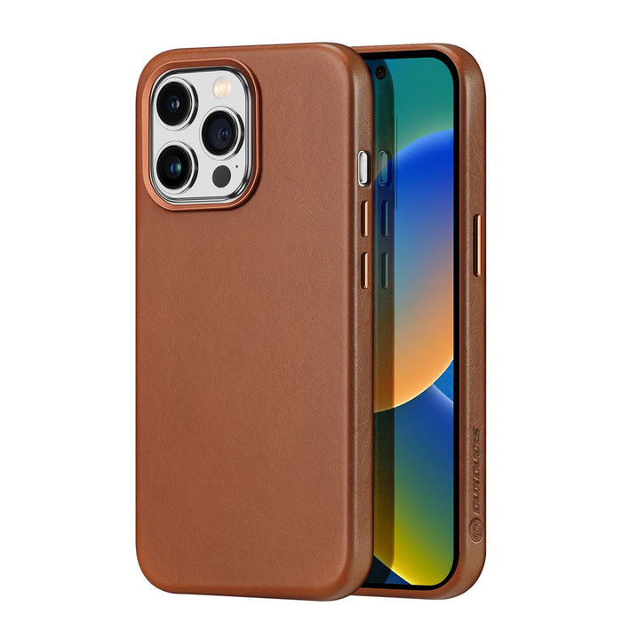 Dux Ducis Naples case iPhone 14 Pro Max magnetic leather MagSafe cover brown - Cell phone cases and covers<<<HurtelXML