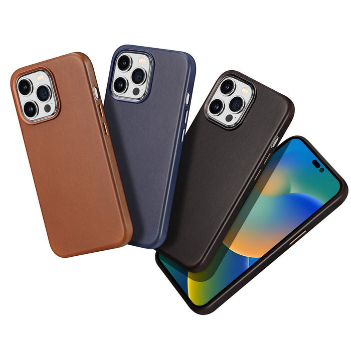 Dux Ducis Naples case iPhone 14 Pro Max magnetic leather MagSafe cover brown - Cell phone cases and covers<<<HurtelXML