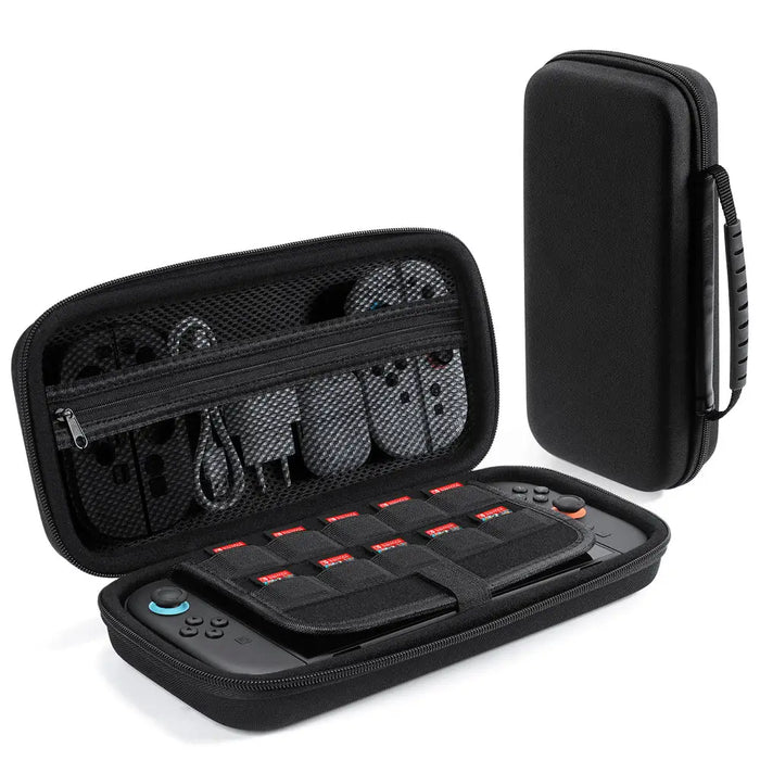 Dux Ducis Nintendo Switch 2 Case with Handle and Game Compartments - Black - Gaming accessories<<<HurtelXML