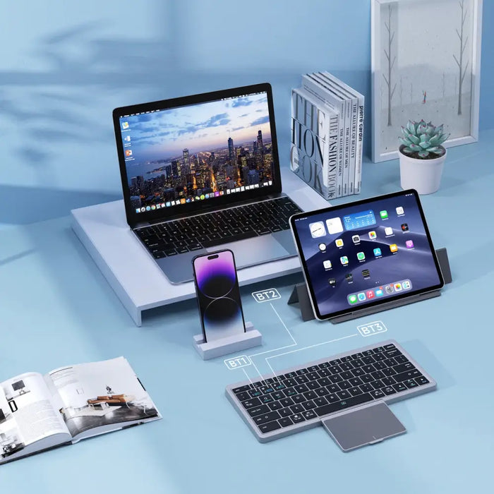 Dux Ducis OK Series wireless Bluetooth keyboard with touchpad - black - Other cell phone equipment<<<HurtelXML