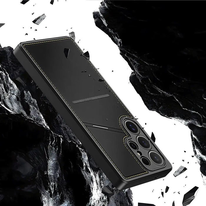 Dux Ducis Rafi II Case for Samsung Galaxy S25 Ultra with Stand and Wallet - Black - Cell phone cases