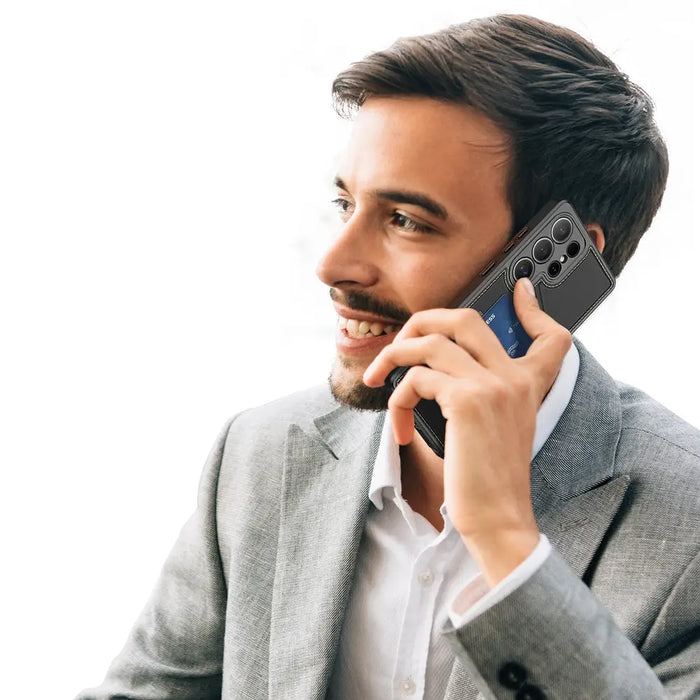 Dux Ducis Rafi II Case for Samsung Galaxy S25 Ultra with Stand and Wallet - Black - Cell phone cases