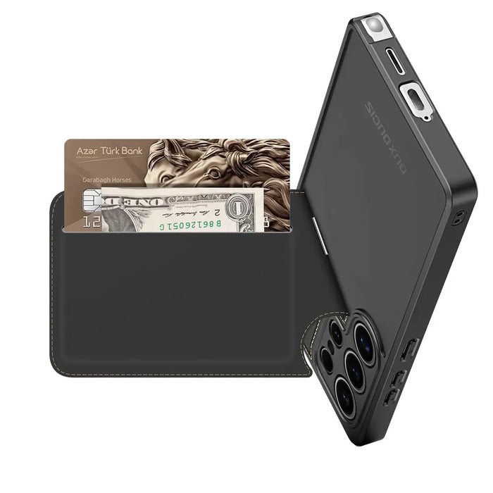 Dux Ducis Rafi II Case for Samsung Galaxy S25 Ultra with Stand and Wallet - Black - Cell phone cases