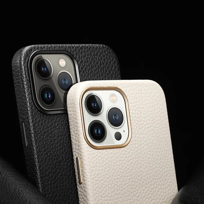 Dux Ducis Roma leather case for iPhone 13 Pro Max elegant genuine leather case white - Cell phone cases