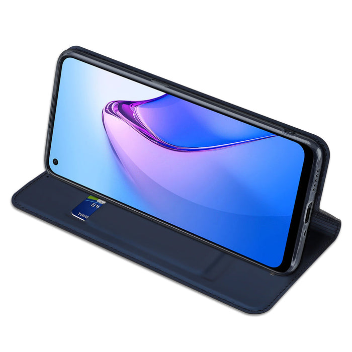 Dux Ducis Skin Pro case for Oppo Reno 8 flip cover card wallet stand blue - Cell phone cases and covers<<<HurtelXML