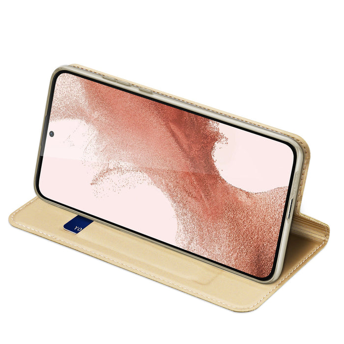Dux Ducis Skin Pro Case for Samsung Galaxy S23+ Flip Card Wallet Stand Gold - Cell phone cases and covers<<<HurtelXML