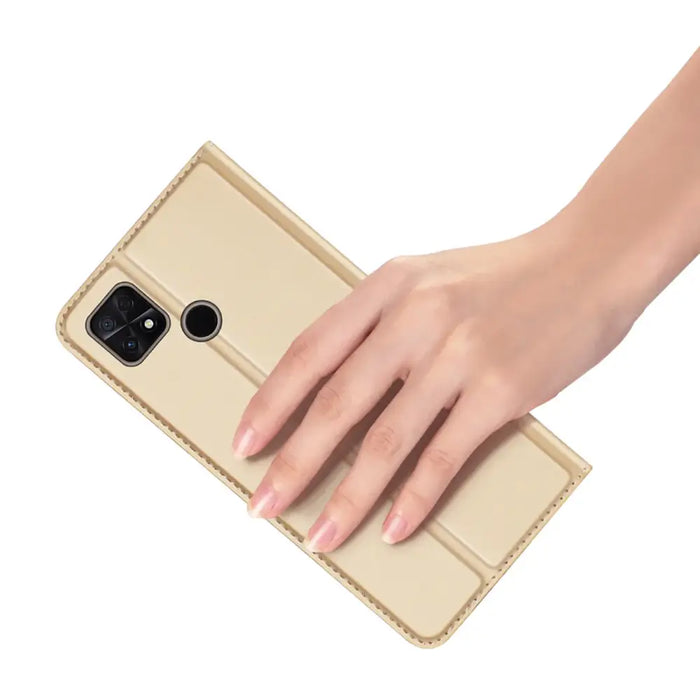 Dux Ducis Skin Pro Case for Xiaomi Poco C40 Flip Card Wallet Stand Gold - Cell phone cases and covers<<<HurtelXML