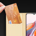 Dux Ducis Skin Pro Case For Xiaomi Redmi 11A / Poco C55 / Redmi 12C Cover Flip Card Wallet Stand Gold - Cell phone