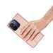 Dux Ducis Skin Pro Case For Xiaomi Redmi 11A / Poco C55 / Redmi 12C Cover Flip Card Wallet Stand Pink - Cell phone