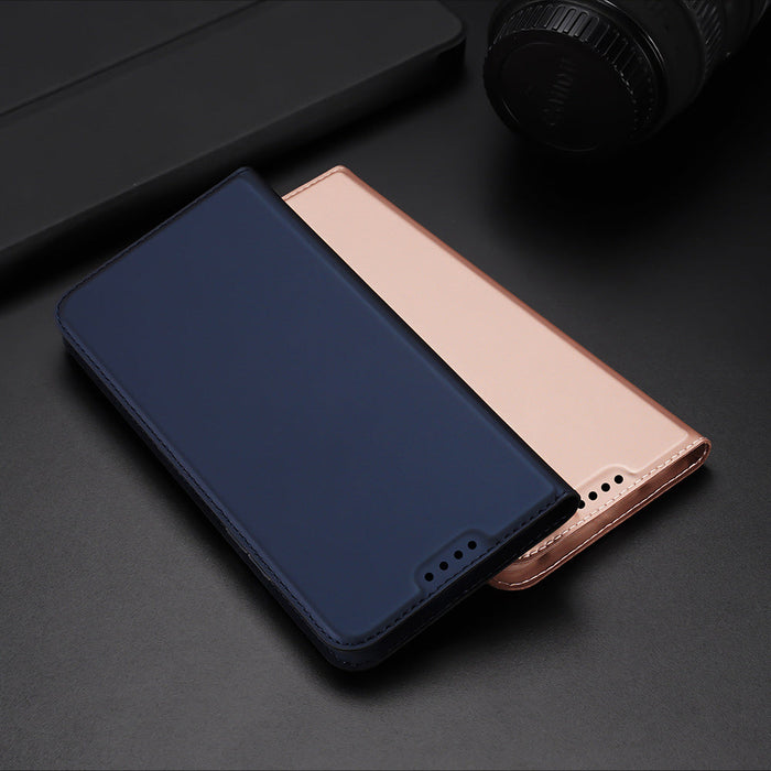 Dux Ducis Skin Pro Case For Xiaomi Redmi 11A / Poco C55 / Redmi 12C Cover Flip Card Wallet Stand Blue - Cell phone