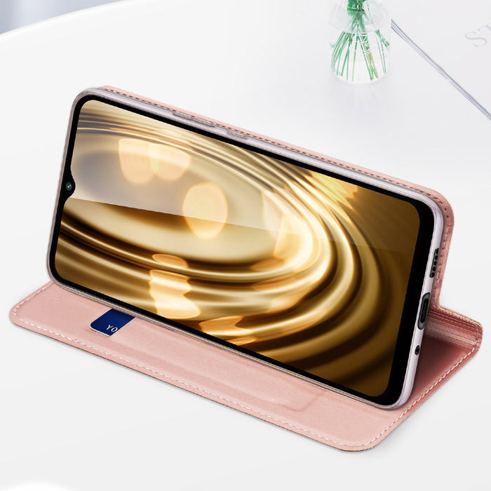 Dux Ducis Skin Pro Case For Xiaomi Redmi 11A / Poco C55 / Redmi 12C Cover Flip Card Wallet Stand Blue - Cell phone