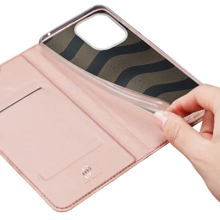 Dux Ducis Skin Pro Case For Xiaomi Redmi 11A / Poco C55 / Redmi 12C Cover Flip Card Wallet Stand Pink - Cell phone