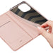 Dux Ducis Skin Pro Case For Xiaomi Redmi 11A / Poco C55 / Redmi 12C Cover Flip Card Wallet Stand Pink - Cell phone