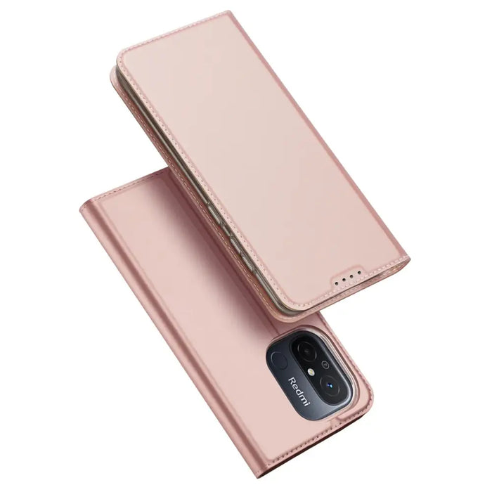 Dux Ducis Skin Pro Case For Xiaomi Redmi 11A / Poco C55 / Redmi 12C Cover Flip Card Wallet Stand Pink - Cell phone