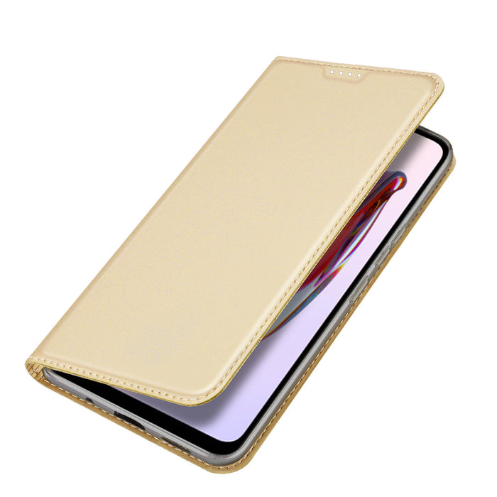 Dux Ducis Skin Pro Case For Xiaomi Redmi 11A / Poco C55 / Redmi 12C Cover Flip Card Wallet Stand Gold - Cell phone