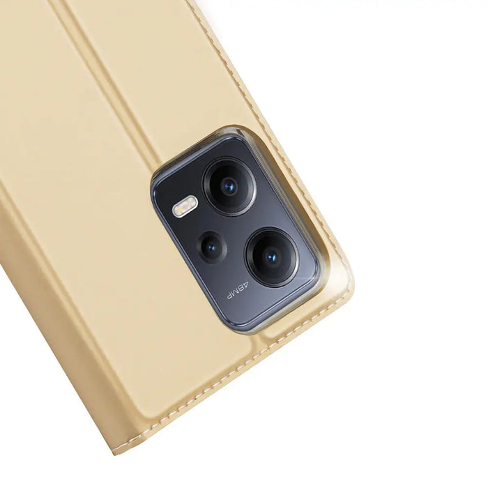 Dux Ducis Skin Pro Case for Xiaomi Redmi Note 12 Pro+ Flip Card Wallet Stand Gold - Cell phone cases