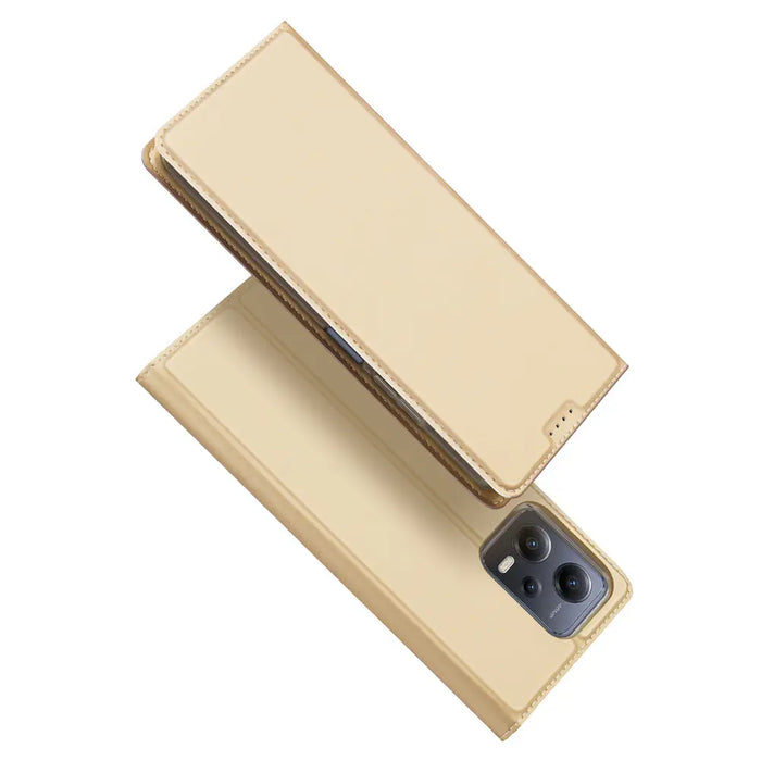 Dux Ducis Skin Pro Case for Xiaomi Redmi Note 12 Pro+ Flip Card Wallet Stand Gold - Cell phone cases