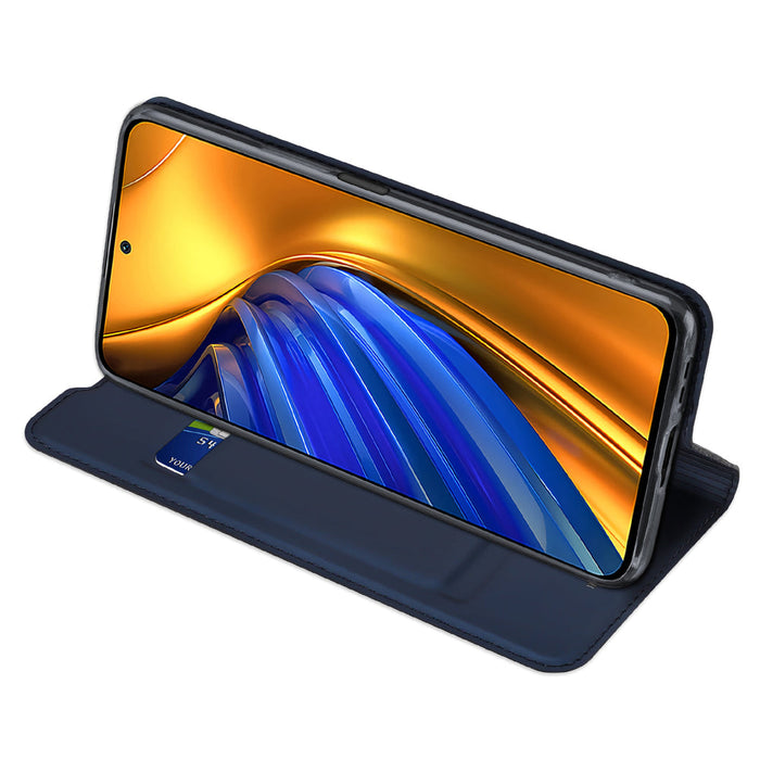 Dux Ducis Skin Pro Holster Cover Flip Cover for Xiaomi Poco F4 5G blue - Cell phone cases and covers<<<HurtelXML