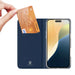 Dux Ducis Skin Pro iPhone 16 Case with Flap and Card Slot - Blue - Cell phone cases and covers<<<HurtelXML