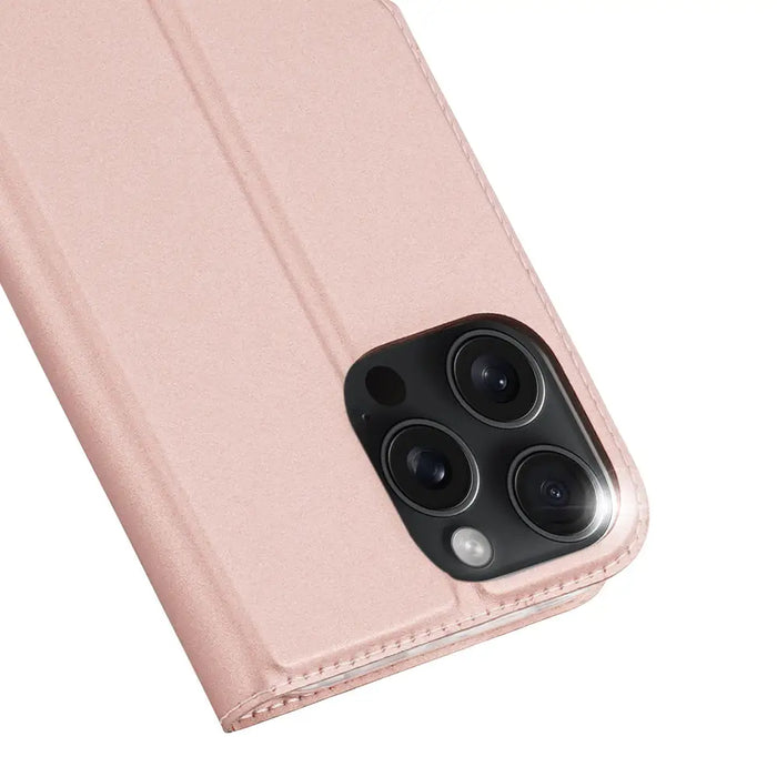 Dux Ducis Skin Pro iPhone 16 Pro Case with Flap and Card Slot - Pink - Cell phone cases and covers<<<HurtelXML
