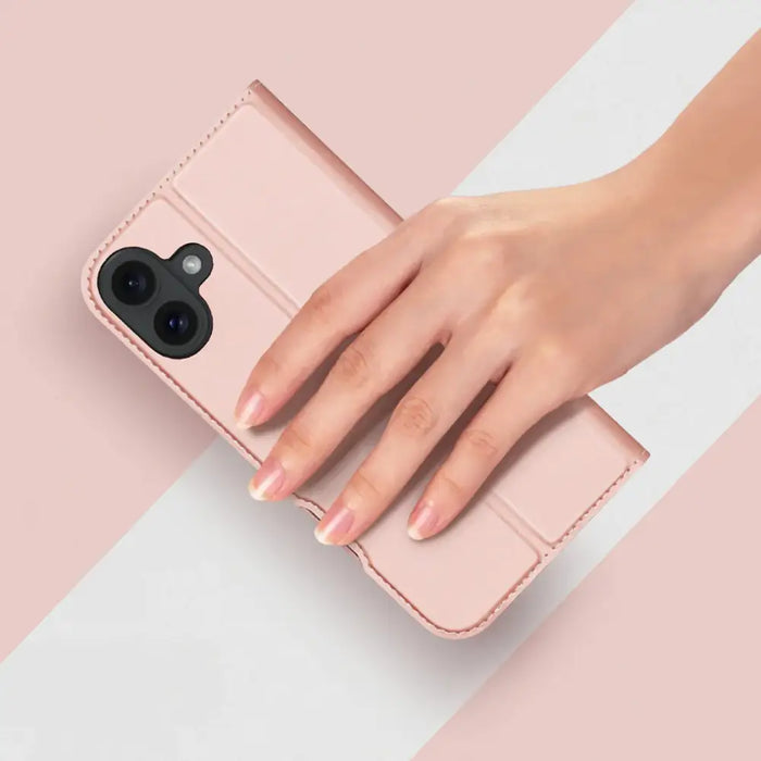 Dux Ducis Skin Pro iPhone 16 Case with Flap and Card Slot - Pink - Cell phone cases and covers<<<HurtelXML