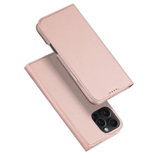 Dux Ducis Skin Pro iPhone 16 Pro Case with Flap and Card Slot - Pink - Cell phone cases and covers<<<HurtelXML