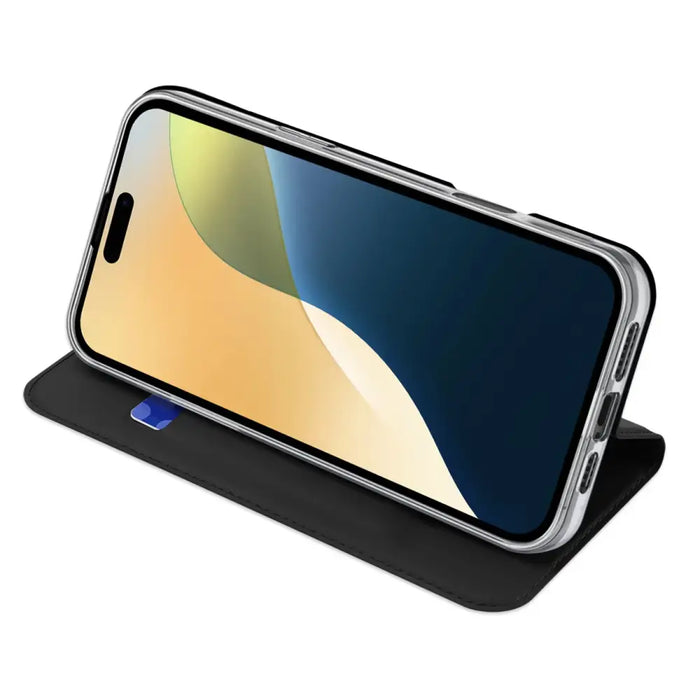 Dux Ducis Skin Pro iPhone 16 Case with Flip and Card Slot - Black - Cell phone cases and covers<<<HurtelXML