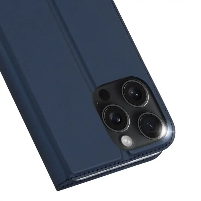 Dux Ducis Skin Pro iPhone 16 Pro Case with Flip and Card Slot - Blue - Cell phone cases and covers<<<HurtelXML