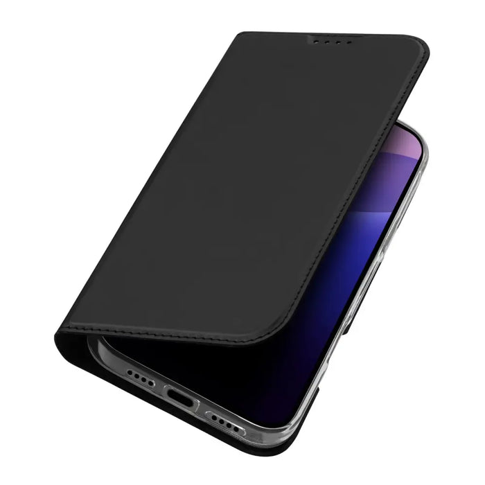 Dux Ducis Skin Pro iPhone 16 Pro Max Case with Flip and Card Slot - Black - Cell phone cases and covers<<<HurtelXML