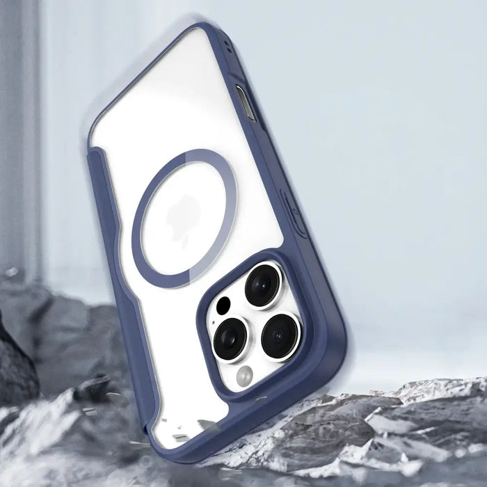 Dux Ducis Skin X Pro Case for iPhone 16 Pro Max with MagSafe and Flip - Blue - Cell phone cases and covers<<<HurtelXML