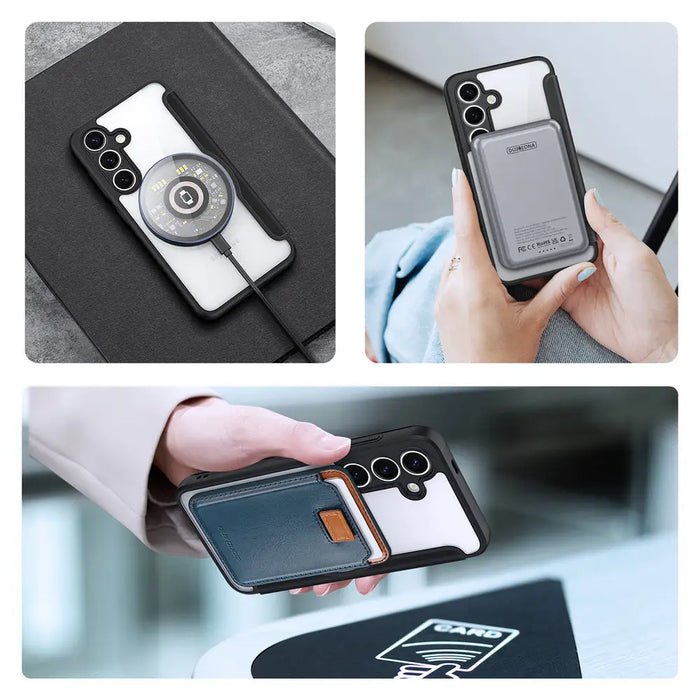 Dux Ducis Skin X Pro case for Samsung Galaxy S25+ with MagSafe and wallet - black - Cell phone cases