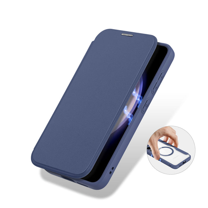 Dux Ducis Skin X Pro case for Samsung S24+ with magnetic ring and flap - blue - Cell phone cases and covers<<<HurtelXML