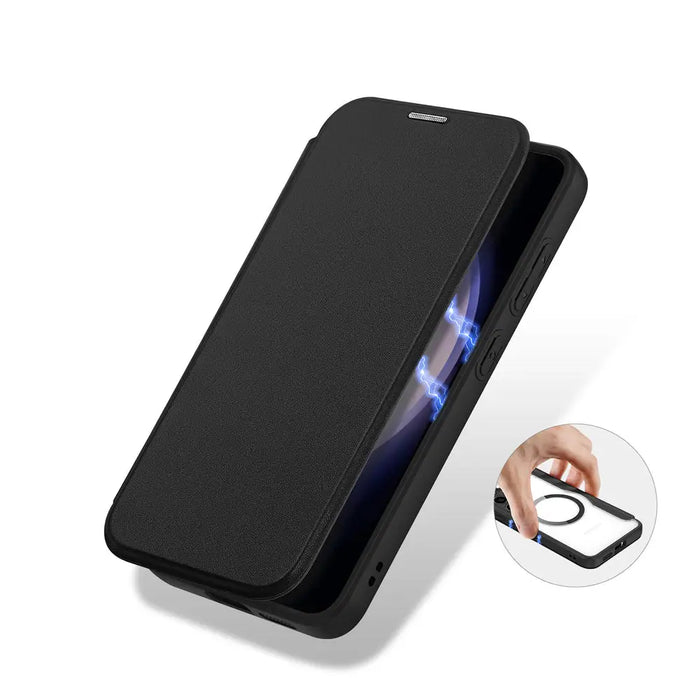 Dux Ducis Skin X Pro case for Samsung S24 with magnetic ring and flap - black - Cell phone cases and covers<<<HurtelXML