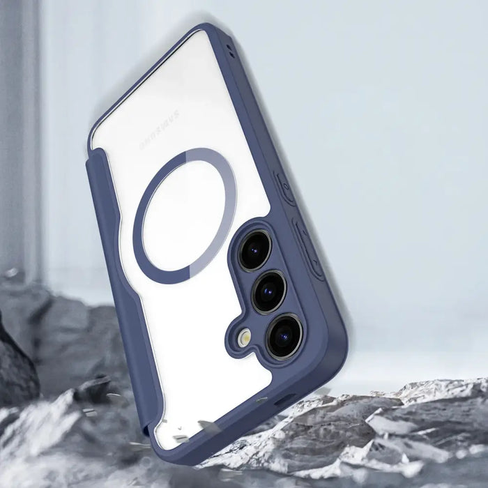 Dux Ducis Skin X Pro case for Samsung S24 with magnetic ring and flap - blue - Cell phone cases and covers<<<HurtelXML