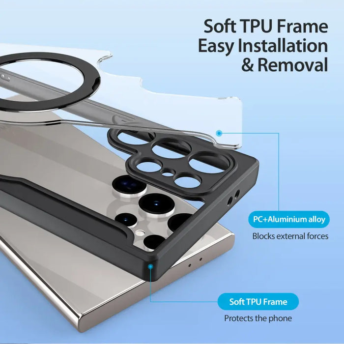 Dux Ducis Skin X Pro case with flap and magnetic ring for Samsung S24 Ultra - black - Cell phone cases