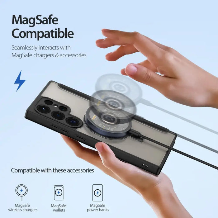 Dux Ducis Skin X Pro case with flap and magnetic ring for Samsung S24 Ultra - black - Cell phone cases