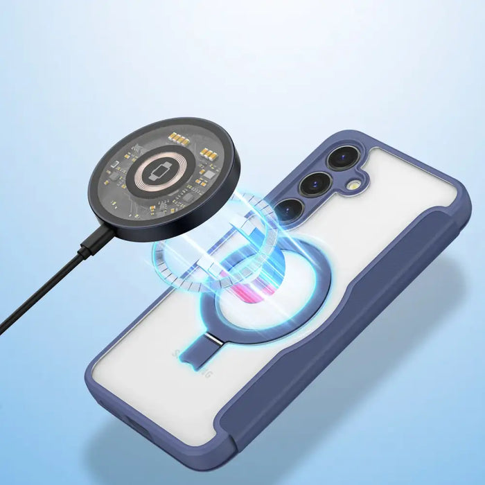 Dux Ducis Skin X Pro case with magnetic ring / stand for Samsung S24 - blue - Cell phone cases and covers<<<HurtelXML