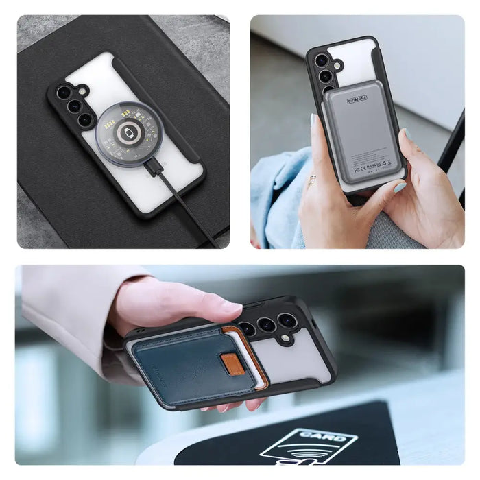 Dux Ducis Skin X Pro case with magnetic ring / stand for Samsung S24 - black - Cell phone cases and covers<<<HurtelXML