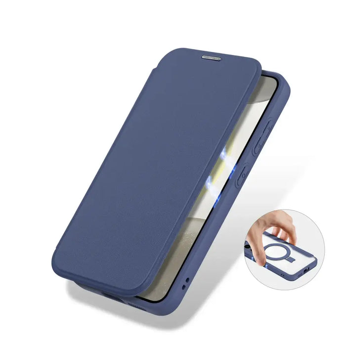 Dux Ducis Skin X Pro case with magnetic ring / stand for Samsung S24 - blue - Cell phone cases and covers<<<HurtelXML