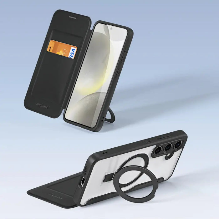 Dux Ducis Skin X Pro case with magnetic ring / stand for Samsung S24 - black - Cell phone cases and covers<<<HurtelXML