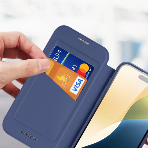 Dux Ducis Skin X Pro iPhone 16 Case with MagSafe and Flip - Blue - Cell phone cases and covers<<<HurtelXML