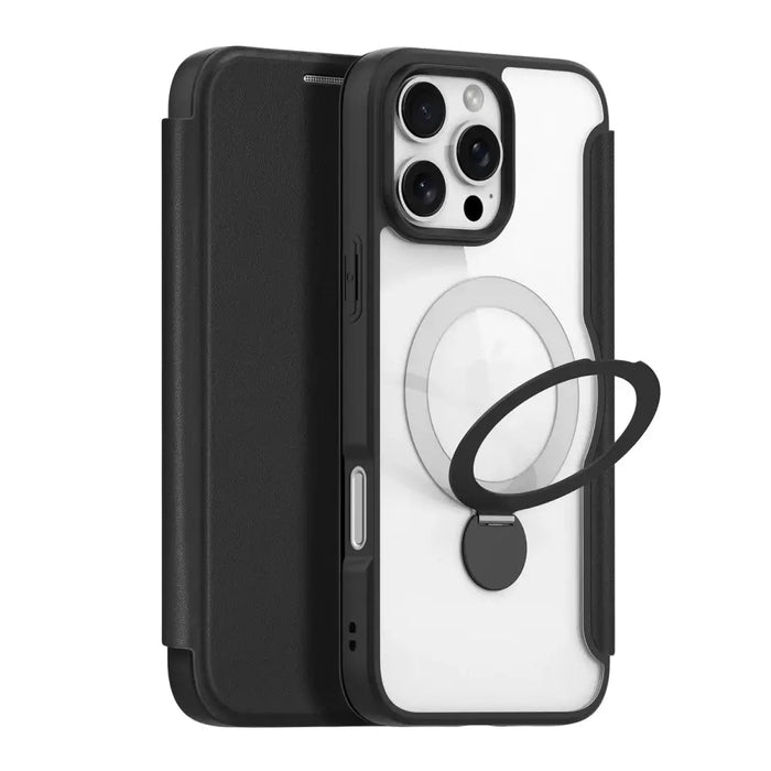 Dux Ducis Skin X Pro iPhone 16 Pro Case with MagSafe Flip and Stand - Black - Cell phone cases and covers<<<HurtelXML