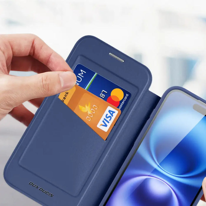 Dux Ducis Skin X Pro iPhone 17 Air Case with MagSafe and Wallet - Blue - Cell phone cases and covers<<<HurtelXML