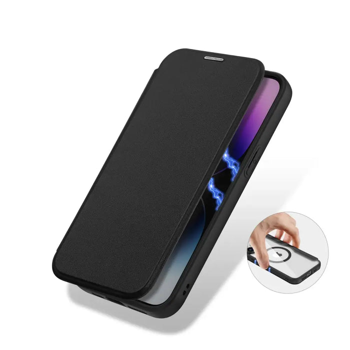 Dux Ducis Skin X Pro Magnetic Flip MagSafe Case iPhone 15 Pro Max - Black - Cell phone cases and covers<<<HurtelXML
