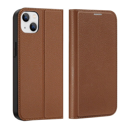 Dux Ducis Skin X2 case for iPhone 14 Plus case with magnetic flap brown - Cell phone cases and covers<<<HurtelXML