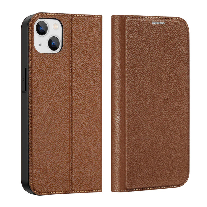 Dux Ducis Skin X2 case for iPhone 14 Plus case with magnetic flap brown - Cell phone cases and covers<<<HurtelXML