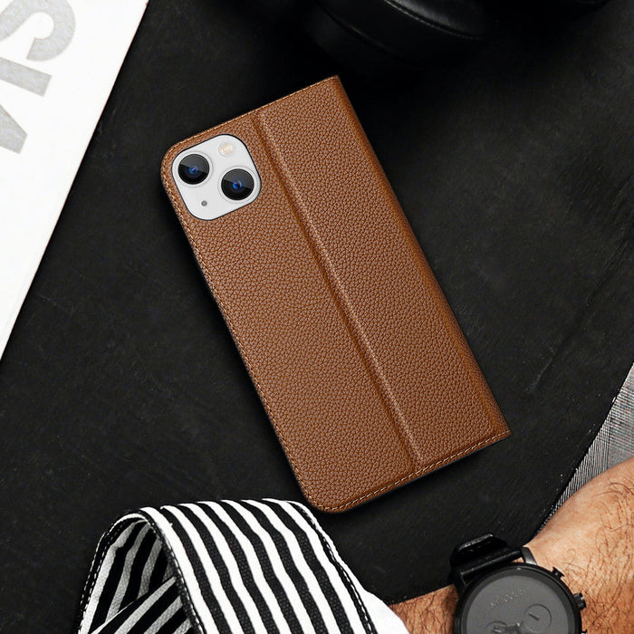 Dux Ducis Skin X2 case for iPhone 14 Plus case with magnetic flap brown - Cell phone cases and covers<<<HurtelXML