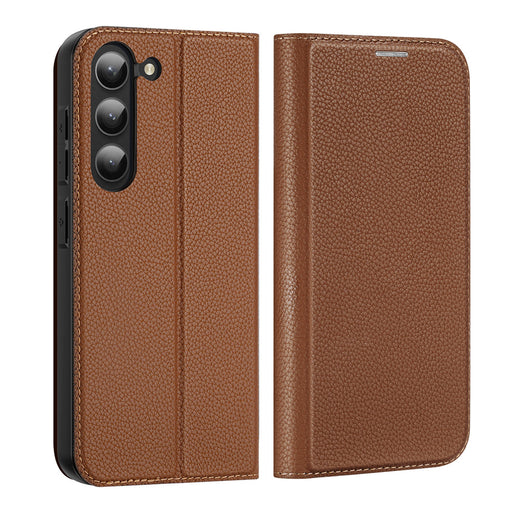 Dux Ducis Skin X2 case Samsung Galaxy S23+ flip case wallet stand brown - Cell phone cases and covers<<<HurtelXML