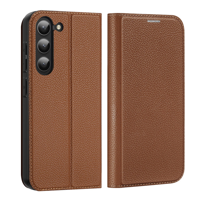 Dux Ducis Skin X2 case Samsung Galaxy S23+ flip case wallet stand brown - Cell phone cases and covers<<<HurtelXML